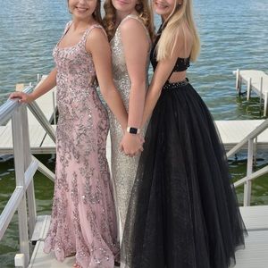 Sherri Hill pink sequins prom dress💗